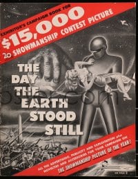 6t014 DAY THE EARTH STOOD STILL pressbook 1951 classic art of Gort & Patricia Neal, bound in herald!