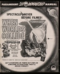 6t055 WHEN WORLDS COLLIDE pressbook 1951 George Pal doomsday classic, planets destroy Earth!