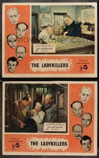 6w940 LADYKILLERS 2 English LCs 1955 Alec Guinness, Peter Sellers, Herbert Lom, Cecil Parker!