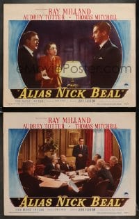 6w877 ALIAS NICK BEAL 2 LCs 1949 Thomas Mitchell has made Faustian deal with Ray Milland!