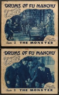 6w906 DRUMS OF FU MANCHU 2 chapter 2 LCs 1940 Republic serial, The Monster, cool art & photos!