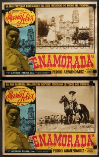 6w909 ENAMORADA 2 Spanish/US LCs 1949 great images of Maria Felix, Pedro Armendariz!