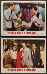 6w918 GIVE A GIRL A BREAK 2 LCs 1953 Gower Champion, young Debbie Reynolds, Bob Fosse, Donen!