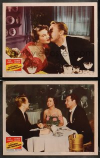 6w921 GROUNDS FOR MARRIAGE 2 LCs 1951 Van Johnson & pretty opera singer Kathryn Grayson!