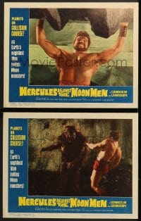 6w928 HERCULES AGAINST THE MOON MEN 2 LCs 1965 Earth's mightiest man Sergio Ciani vs monsters!