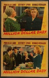6w951 MILLION DOLLAR BABY 2 LCs 1941 great images of Priscilla Lane with Jeffrey Lynn!