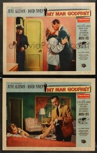 6w958 MY MAN GODFREY 2 LCs 1957 cool images of June Allyson, David Niven & sexy Martha Hyer!
