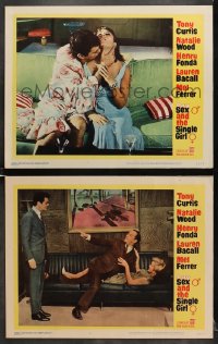 6w975 SEX & THE SINGLE GIRL 2 LCs 1965 great images of Tony Curtis & sexiest Natalie Wood!