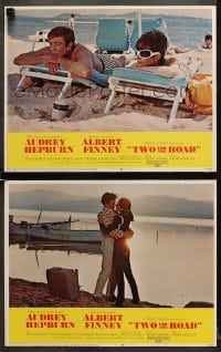 6w992 TWO FOR THE ROAD 2 LCs 1967 great images of Audrey Hepburn & Albert Finney, Stanley Donen!