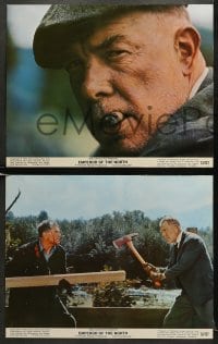 6w133 EMPEROR OF THE NORTH POLE 8 color 11x14 stills 1973 Lee Marvin, Ernest Borgnine, cool images!