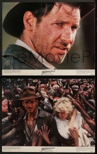 6w226 INDIANA JONES & THE TEMPLE OF DOOM 8 color 11x14 stills 1984 Harrison Ford, Kate Capshaw!