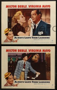 6w547 ALWAYS LEAVE THEM LAUGHING 7 LCs 1949 images of Milton Berle & sexy Virginia Mayo!