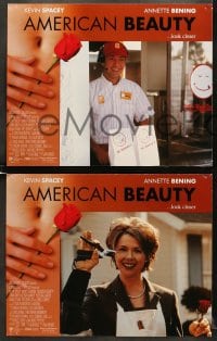6w036 AMERICAN BEAUTY 8 LCs 1999 Sam Mendes Academy Award winner, Kevin Spacey, Annette Benning!