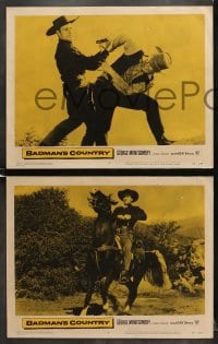 6w629 BADMAN'S COUNTRY 6 LCs 1958 Montgomery as Pat Garrett, Buster Crabbe as Wyatt Earp!
