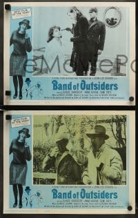 6w052 BAND OF OUTSIDERS 8 LCs 1966 Jean-Luc Godard's Bande a Part, Anna Karina, Claude Brasseur