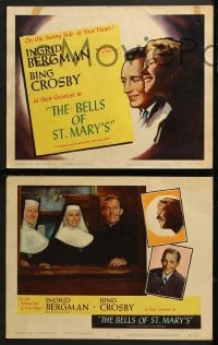 6w057 BELLS OF ST. MARY'S 8 LCs R1957 Ingrid Bergman & Bing Crosby, on the sunny side of your heart!