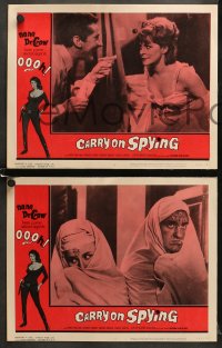6w088 CARRY ON SPYING 8 LCs 1964 sexy English spy spoof, here come seceret agents 000h!