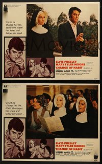 6w090 CHANGE OF HABIT 8 LCs 1969 Dr. Elvis Presley, pretty Mary Tyler Moore as nun!