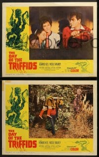 6w747 DAY OF THE TRIFFIDS 4 LCs 1962 classic English sci-fi horror, w/cool local theater title card!
