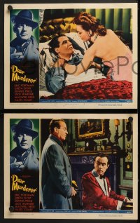 6w817 DEAR MURDERER 3 LCs 1947 Eric Portman, Greta Gynt, Hazel Court, English film noir!