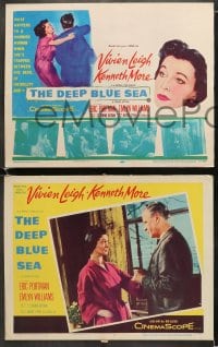 6w113 DEEP BLUE SEA 8 LCs 1955 Kenneth More is unfaithful to wife Vivien Leigh, Anatole Litvak!