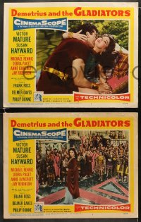 6w701 DEMETRIUS & THE GLADIATORS 5 LCs 1954 Biblical Victor Mature & Susan Hayward, Borgnine!
