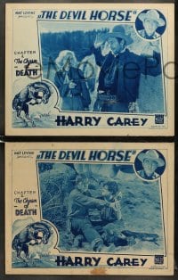 6w749 DEVIL HORSE 4 chapter 2 LCs 1932 Harry Carey, Greta Granstedt in The Chasm of Death!
