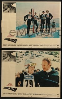 6w126 DOWNHILL RACER 8 LCs 1969 Robert Redford, Gene Hackman, great Winter Olympics skiing images!