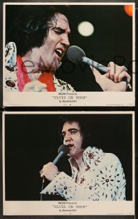 6w635 ELVIS ON TOUR 6 LCs 1972 cool images of Elvis Presley singing into microphone & w/ guitar!