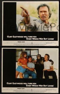 6w138 EVERY WHICH WAY BUT LOOSE 8 LCs 1978 Clint Eastwood, Sondra Locke, Beverly D'Angelo & Clyde!