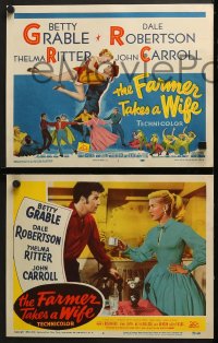 6w143 FARMER TAKES A WIFE 8 LCs 1953 Betty Grable, the musical that's bustin' out all over!