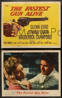 6w144 FASTEST GUN ALIVE 8 LCs 1956 Glenn Ford, Jeanne Crain, Broderick Crawford!