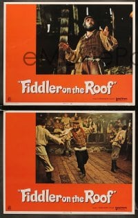 6w148 FIDDLER ON THE ROOF 8 LCs 1971 great images of Topol, Norman Jewison musical!