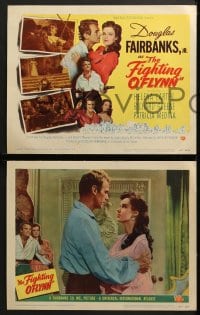 6w150 FIGHTING O'FLYNN 8 LCs 1949 suave swashbuckler Douglas Fairbanks, Jr. & pretty Helena Carter!