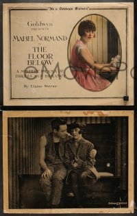 6w754 FLOOR BELOW 4 LCs 1918 newspaper girl Mabel Normand in a mystery drama of thrills & romance!