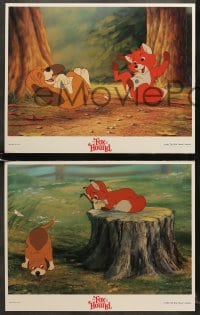 6w158 FOX & THE HOUND 8 LCs R1988 two friends who didn't know they were supposed to be enemies!
