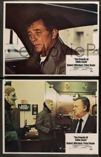 6w165 FRIENDS OF EDDIE COYLE 8 LCs 1973 Robert Mitchum in a grubby, violent, dangerous world, Boyle!