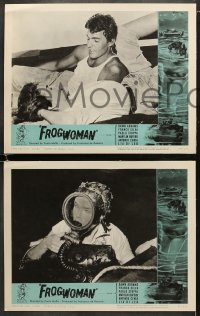 6w166 FROGWOMAN 8 LCs 1959 exploits of sexy diver Dawn Addams, underwater action art!