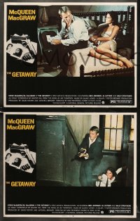6w638 GETAWAY 6 LCs 1972 Steve McQueen, Ali McGraw, Sam Peckinpah, cool action images!