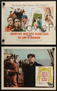 6w186 GUNS OF NAVARONE 8 LCs 1961 Gregory Peck, David Niven, Anthony Quinn & James Darren!