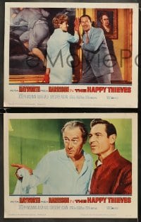 6w189 HAPPY THIEVES 8 LCs 1962 great images of Rita Hayworth & Rex Harrison, Joseph Wiseman!