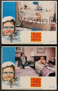 6w760 HEAD OVER HEELS 4 LCs 1979 border art of John Heard & Mary Beth Hurt by Nancy Stahl!