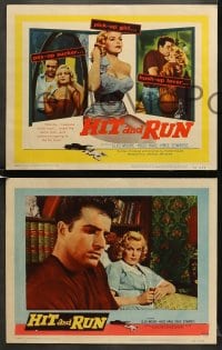 6w200 HIT & RUN 8 LCs 1957 sexy bad kiss-and-go pick-up girl Cleo Moore, Hugo Haas noir!