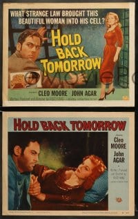 6w201 HOLD BACK TOMORROW 8 LCs 1955 Hugo Haas, sexy bad girl Cleo Moore & John Agar!