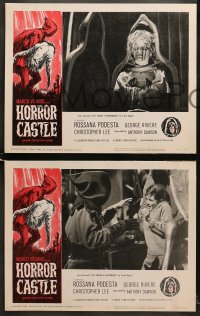6w206 HORROR CASTLE 8 LCs 1964 Rossana Podesta, Antonio Margheriti, Where the Blood Flows!