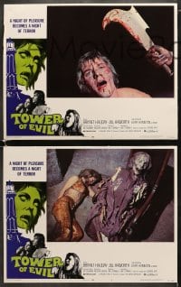 6w208 HORROR ON SNAPE ISLAND 8 LCs 1972 Bryant Haliday, a night of terror, wild horror images!