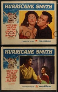 6w218 HURRICANE SMITH 8 LCs 1952 great images of sexy tropical babe Yvonne De Carlo, John Ireland