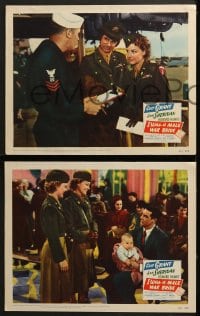 6w765 I WAS A MALE WAR BRIDE 4 LCs 1949 World War II images of Cary Grant and Ann Sheridan in uniform