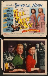 6w223 I'LL GET BY 8 LCs 1950 prettiest June Haver & Gloria DeHaven, William Lundigan, Harry James!