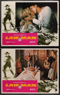 6w266 LAWMAN 8 LCs 1971 great images of cowboy Burt Lancaster, directed by Michael Winner!